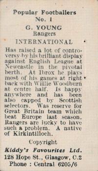 1948 Kiddys Favourites Popular Footballers #1 George Young Back