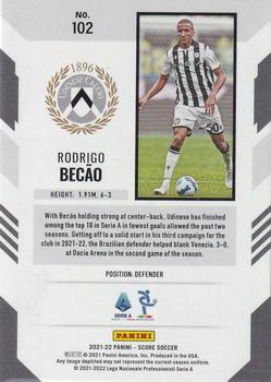 2021-22 Score Serie A #102 Rodrigo Becao Back