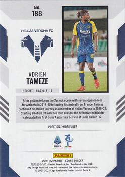 2021-22 Score Serie A #188 Adrien Tameze Back