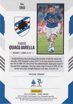 2021-22 Score Serie A - Red Lasers #180 Fabio Quagliarella Back