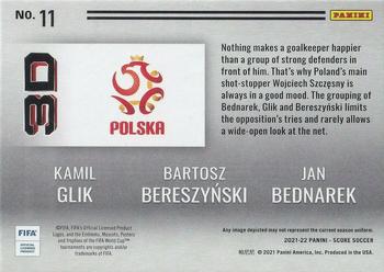 2021-22 Score FIFA - 3D #11 Jan Bednarek / Kamil Glik / Bartosz Bereszynski Back