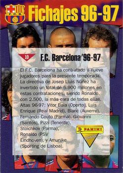 1996-97 F.C. Barcelona #10 Fichajes 96-97 Back