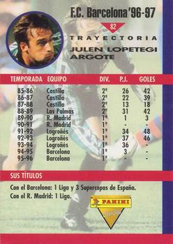 1996-97 F.C. Barcelona #82 Lopetegui Back