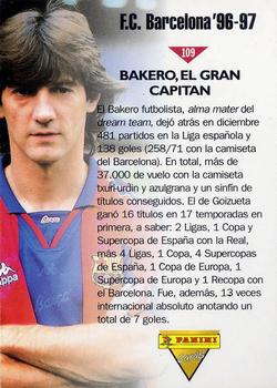 1996-97 F.C. Barcelona #109 Bakero Back