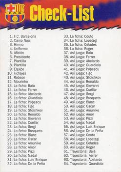 1996-97 F.C. Barcelona #124 Check-list Front
