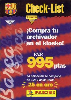 1996-97 F.C. Barcelona #125 Check-list Back