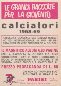 1968-69 Panini Calciatori #NNO Ernesto Castano Back