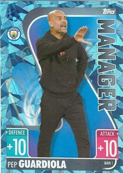 2021-22 Topps Match Attax Champions & Europa League Extra - Manager Crystal #MAN1 Pep Guardiola Front
