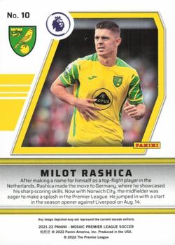2021-22 Panini Mosaic Premier League - Will to Win #10 Milot Rashica Back