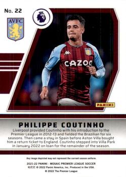 2021-22 Panini Mosaic Premier League - Will to Win #22 Philippe Coutinho Back