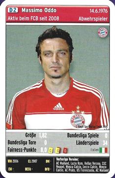 2008-09 Teepe Sportverlag FC Bayern München Quartett #D2 Massimo Oddo Front