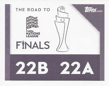 2022-23 Topps Road to UEFA Nations League Finals Sticker Collection #22A / 22B Greece Badge / Kosovo Badge Back