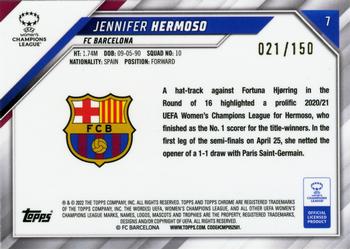 2021-22 Topps Chrome UEFA Women's Champions League - Pink Prism #7 Jennifer Hermoso Back