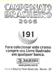 2006 Panini Campeonato Brasileiro Stickers #191 Fabio Ferreira Back
