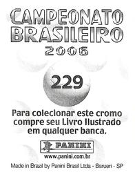 2006 Panini Campeonato Brasileiro Stickers #229 Edmilson Dubinha Back
