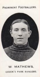 1913 Taddy & Co. Prominent Footballers Series 3 #NNO W. Matthews Front