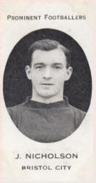 1913 Taddy & Co. Prominent Footballers Series 3 #NNO John Nicholson Front