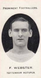 1913 Taddy & Co. Prominent Footballers Series 3 #NNO Fred Webster Front