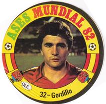 1982 Reyauca Ases Mundiales #32 Rafael Gordillo Front