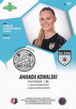 2022 Parkside NWSL #223 Amanda Kowalski Back