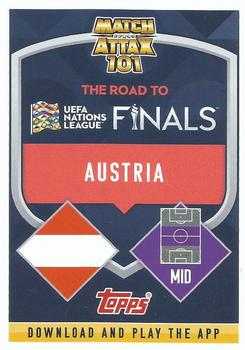 2022-23 Topps Match Attax 101 Road to UEFA Nations League Finals - International Star Blue Crystal #IS36 Konrad Laimer Back