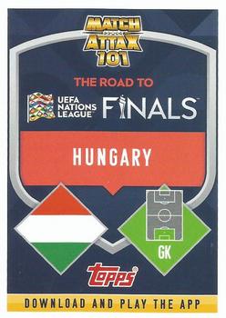 2022-23 Topps Match Attax 101 Road to UEFA Nations League Finals - International Star Blue Crystal #IS41 Peter Gulacsi Back
