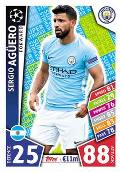 2017-18 Topps Match Attax UEFA Champions League - Super Strikers #SS10 Sergio Agüero Front