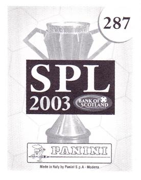 2002-03 Panini Scottish Premier League #287 Lee Makel Back