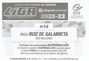 2022-23 Panini LaLiga Santander Este Stickers #14 Ruiz de Galarreta Back