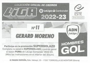 2022-23 Panini LaLiga Santander Este Stickers - ADN Hombres Gol #11 Gerard Moreno Back