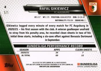 2021-22 Topps Chrome Bundesliga - SuperFractors #4 Rafal Gikiewicz Back