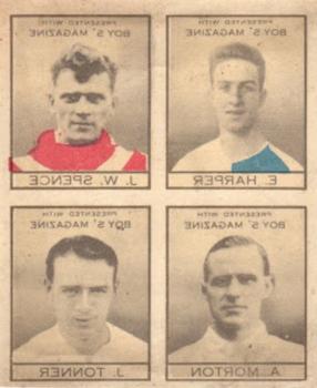 1927-28 Boys' Magazine Transfers of Footballers #NNO Ted Harper / Joe Spence / Alan Morton / Jimmy Tonner Front