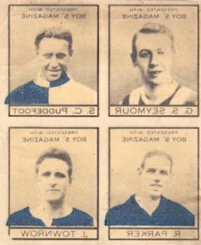 1927-28 Boys' Magazine Transfers of Footballers #NNO Stan Seymour / Syd Puddefoot / Bobby Parker / John Townrow Front