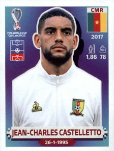 2022 Panini FIFA World Cup: Qatar 2022 Stickers (Blue Fronts w/ White Border) #CMR5 Jean-Charles Castelletto Front