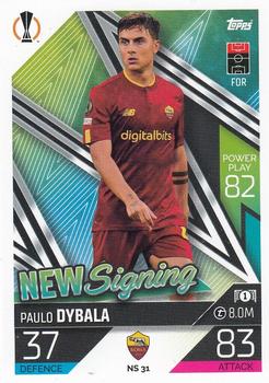 2022-23 Topps Match Attax UEFA Champions League & UEFA Europa League - New Signings #NS31 Paulo Dybala Front