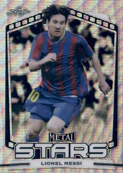 2022 Leaf Metal Stars - Silver Wave #SS-03 Lionel Messi Front