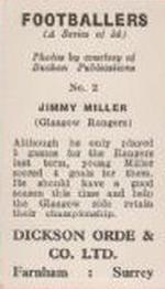 1960 Dickson Orde & Co. Ltd. Footballers #2 Jimmy Millar Back