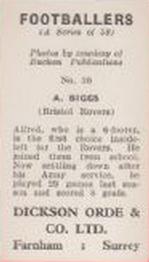 1960 Dickson Orde & Co. Ltd. Footballers #36 Alfie Biggs Back