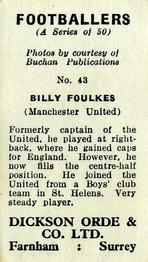 1960 Dickson Orde & Co. Ltd. Footballers #43 Bill Foulkes Back