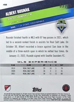2022 Topps Chrome MLS - Orange #48 Albert Rusnák Back