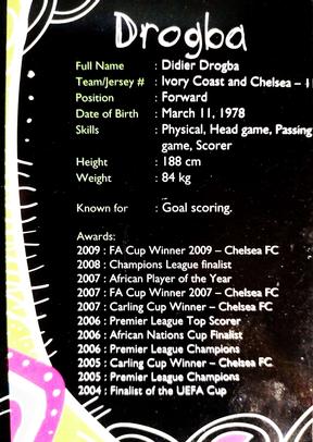 2010 Pepsi Football Mania #3 Didier Drogba Back