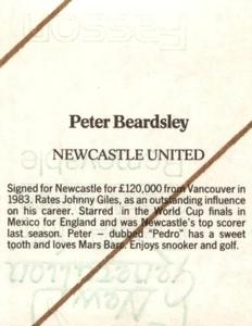 1986 Daily Mirror Stick With It #NNO Peter Beardsley Back