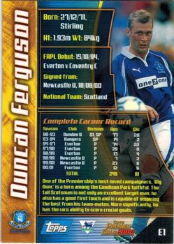 2001-02 Topps Premier Gold 2002 #E1 Duncan Ferguson Back