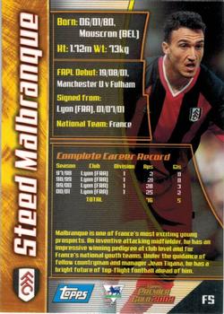 2001-02 Topps Premier Gold 2002 #F5 Steed Malbranque Back