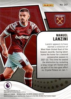 2022-23 Panini Revolution Premier League #247 Manuel Lanzini Back
