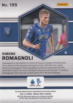 2021-22 Panini Mosaic Serie A #199 Simone Romagnoli Back