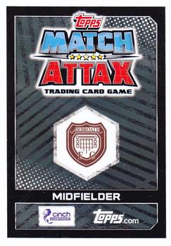 2022-23 Topps Match Attax SPFL #219 Keaghan Jacobs Back