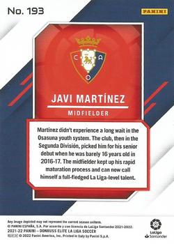 2021-22 Donruss Elite LaLiga Santander #193 Javi Martínez Back