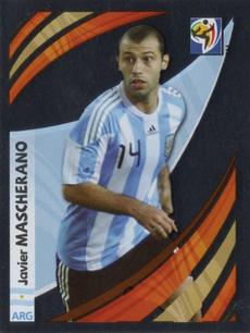 2010 Panini FIFA World Cup Stickers (Black Back) - Tournament Tracker #TT-W Javier Mascherano Front
