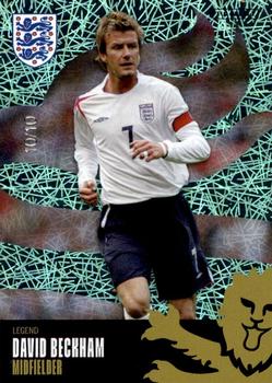2022 Panini The Best of England - Green Laser #45 David Beckham Front